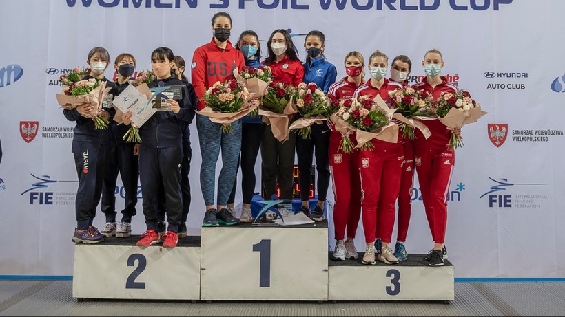 Polskie florecistki z brązowym medalem w turnieju drużynowym Pucharu Świata w Poznaniu
