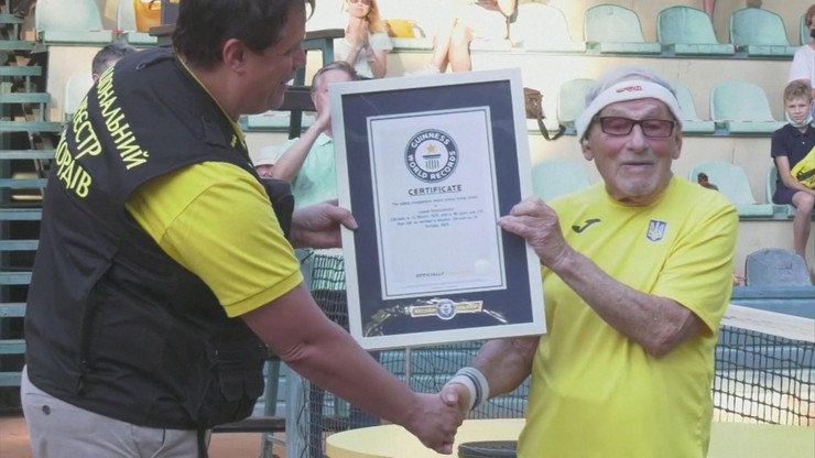 Ukraina. Najstarszy tenisista świata. Leonid Stanisławskij nadal gra w wieku 97 lat