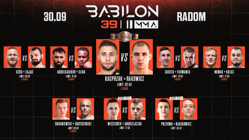 Babilon MMA 39: Pełna karta walk
