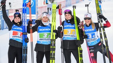 PŚ w biathlonie: Triumf Norweżek w ostatniej sztafecie. Polki na 10. miejscu