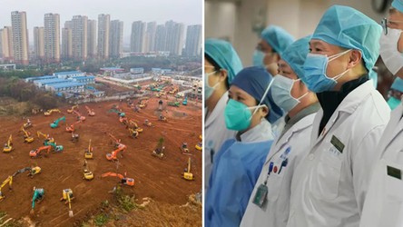 Chińska telewizja prowadzi relację na żywo z placu budowy szpitala w Wuhan
