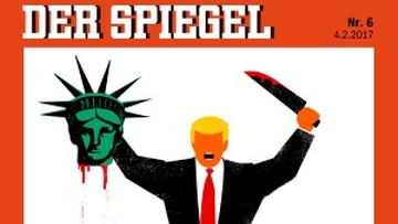 Odcięta głowa, zakrwawiony nóź i... Trump. Niemiecki tygodnik atakuje prezydenta USA