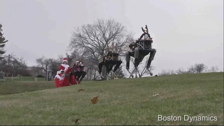 Roboty zastąpiły renifery Świętego Mikołaja