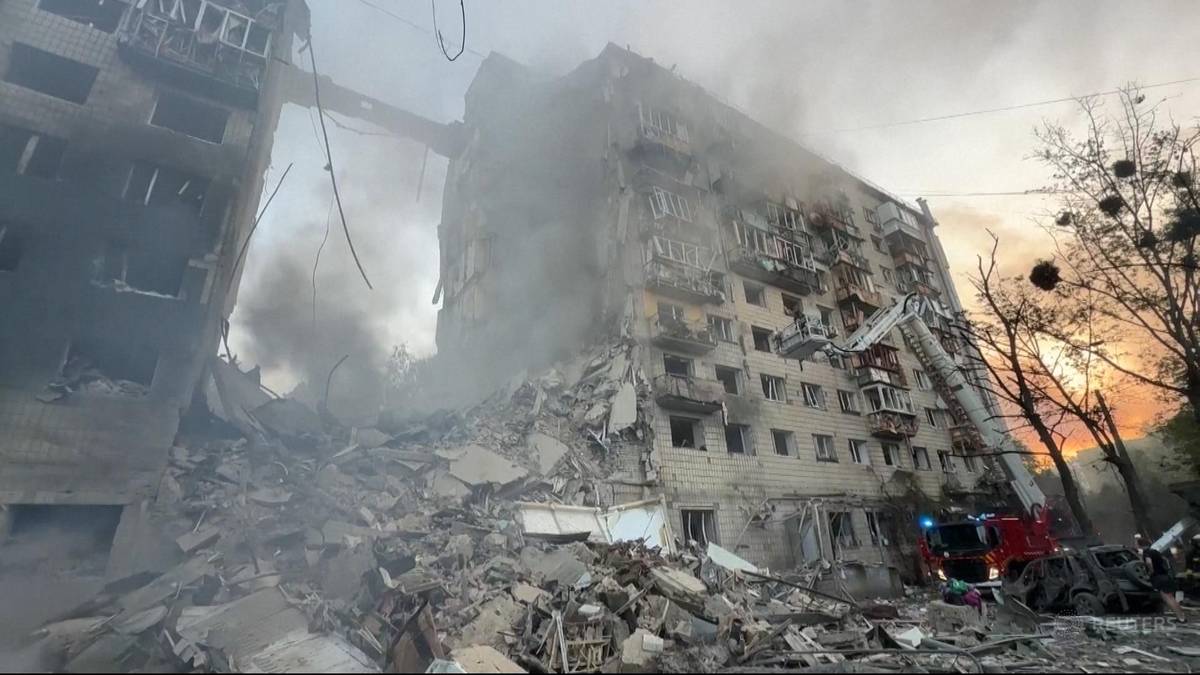 Zmasowany atak na Ukrainę. Rosja użyła setek i rakiet i dronów
