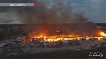 Ogromny pożar w Szczecinku. Spłonął zakład produkujący opakowania