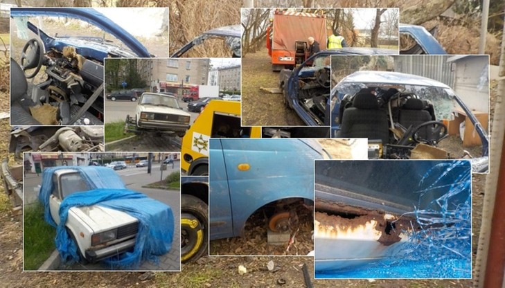 Wrośnięte w ziemię, przegniłe i zajmujące miejsca parkingowe. Z Warszawy usunięto 2759 wraków aut