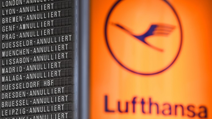 Lufthansa odwołuje 25 lotów do Warszawy, Krakowa i Wrocławia