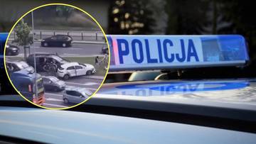Policyjna akcja w centrum Poznania. Uszkodzone trzy samochody