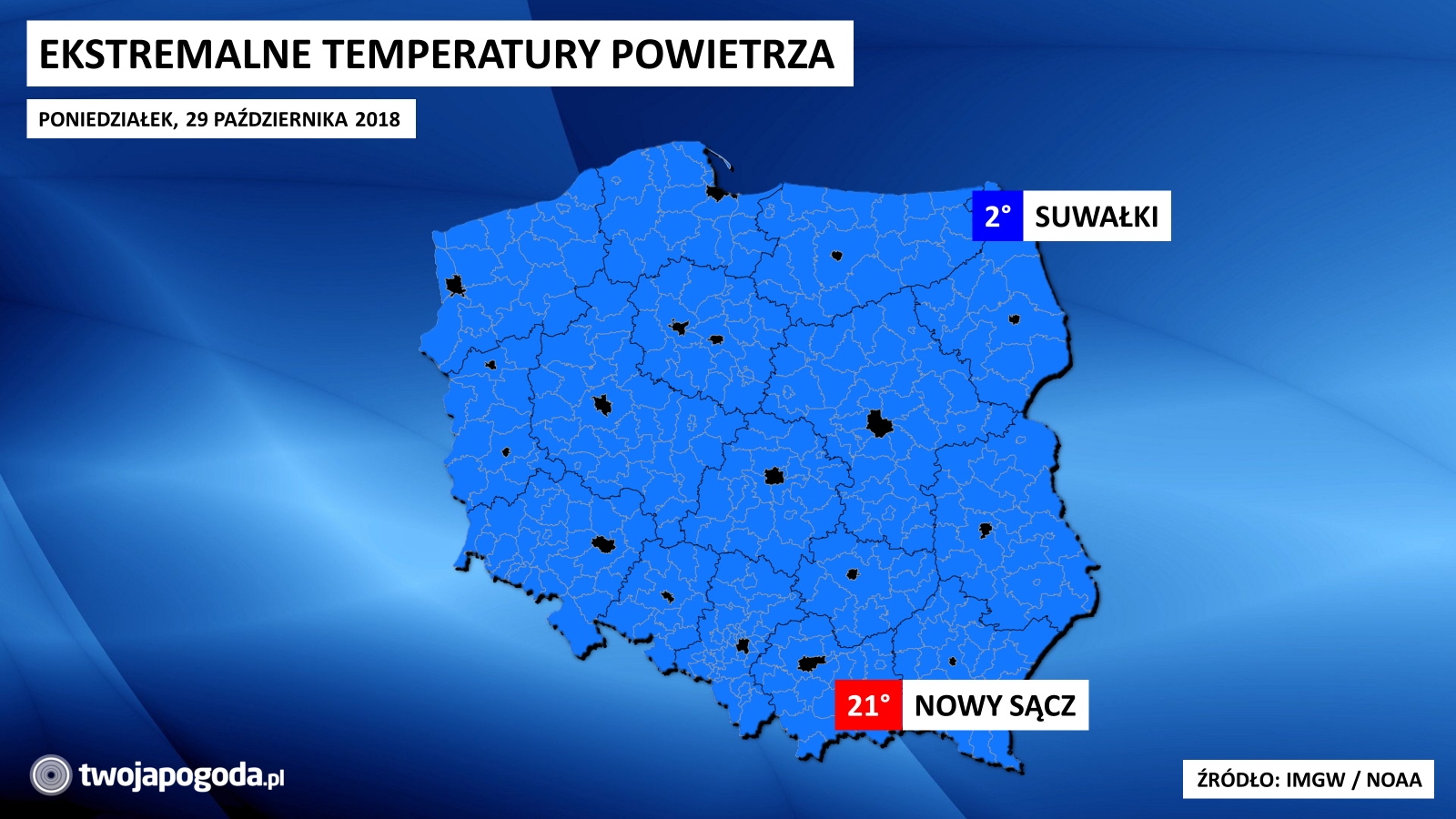 21 stopni w Małopolsce