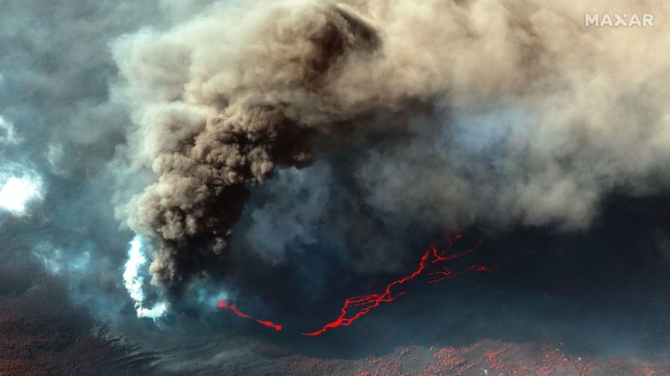 Erupcja wulkanu Cumbre Vieja. Wulkaniczny pył dotarł nad Polskę