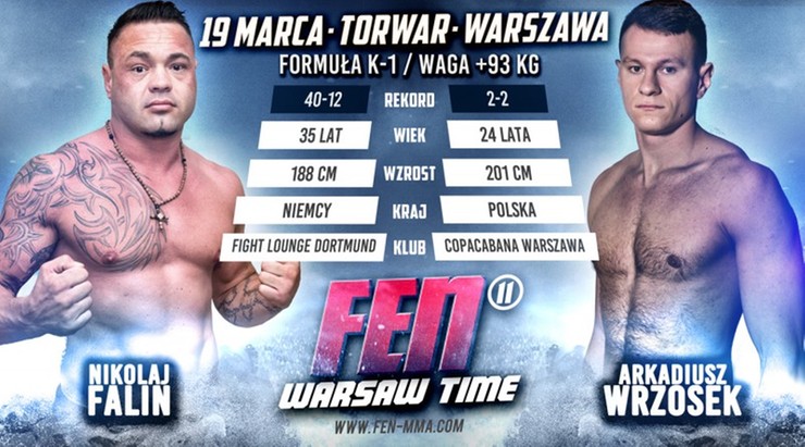 FEN 11: Wrzosek kontra Falin na gali "Warsaw Time"
