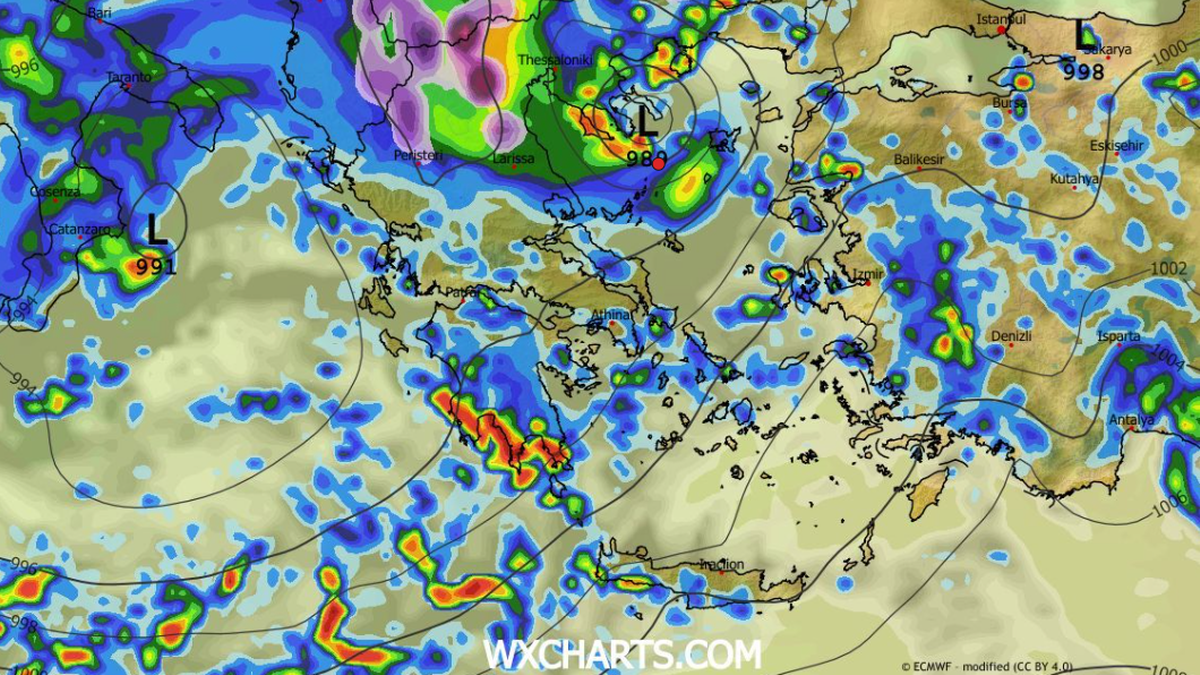 Burza Erminio przyniosła gwałtowne ulewy i podtopienia w wielu częściach Grecji
