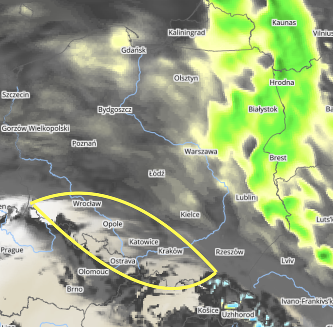 fot za: mapy.meteo.pl (UM, 4 km), opracowanie własne