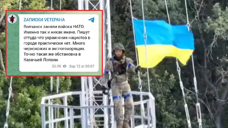 Rosyjska propaganda ukrywa ofensywę Ukrainy. Twierdzi, że to wojska NATO