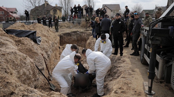 Anton Heraszczenko: We wsi Buzowa pod Kijowem znaleziono masowy grób