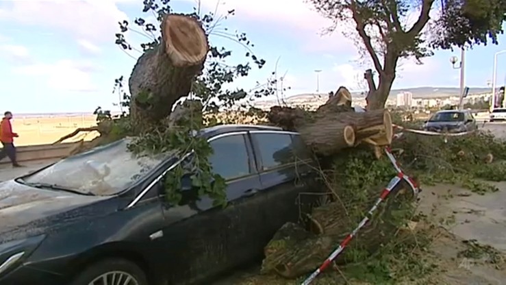 Jeden zabity i ponad 30 rannych po huraganach na Półwyspie Iberyjskim