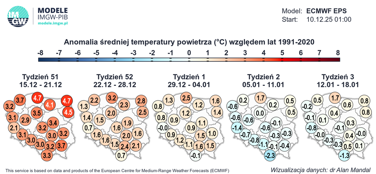 Pod koniec grudnia powinno być chłodniej. Na prawdziwą zimę poczekamy najpewniej do stycznie