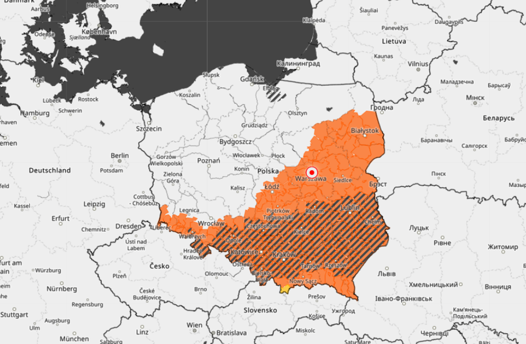 Ostrzeżenia meteo. Źródło: IMGW