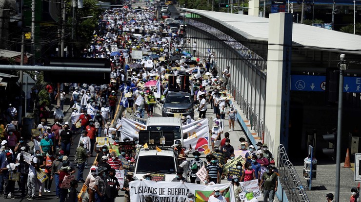 Salwador. Masowe protesty w stolicy. "Precz z bitcoinem"
