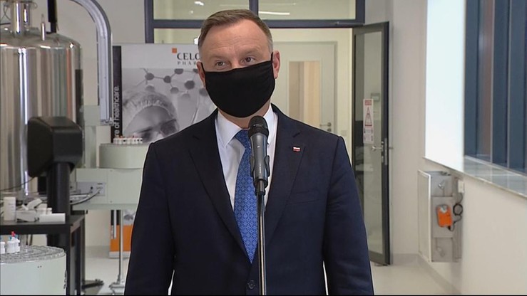 Polski lek przeciw koronawirusowi w przyszłym roku? Prezydent z wizytą w laboratorium