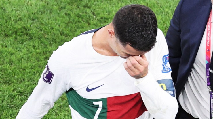 Łzy Cristiano Ronaldo po odpadnięciu z MŚ 2022 (ZDJĘCIA)