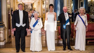 Elżbieta II o szkockich korzeniach Trumpa, prezydent wznosi toast za "wieczną przyjaźń"