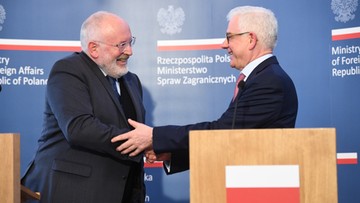 Timmermans: zmiana w polskim rządzie doprowadziła również do zmiany w klimacie naszych relacji