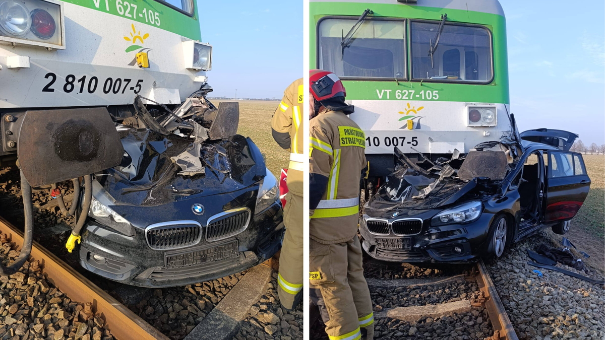 Kierowca BMW wjechał wprost pod szynobus. Nie żyje jedna osoba