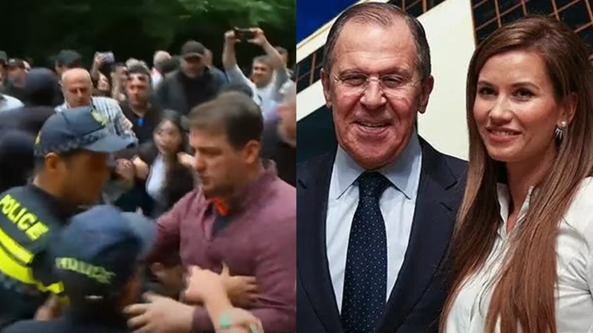 La hija de Sergey Lavrov voló a Georgia.  Protestas brutales