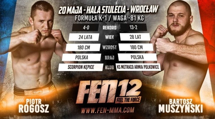FEN 12: Muszyński vs Rogosz na gali  Feel The Force