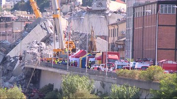 Genua: ekipy ratunkowe wciąż szukają ludzi pod gruzami. Zaginionych nawet 20 osób