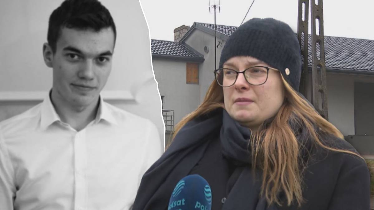 Zdjęcie podzielone na dwie części: po lewej czarno-białe zdjęcie młodego mężczyzny w białej koszuli, po prawej zdjęcie kobiety w okularach i czapce, kt&oacute;ra udziela wywiadu.