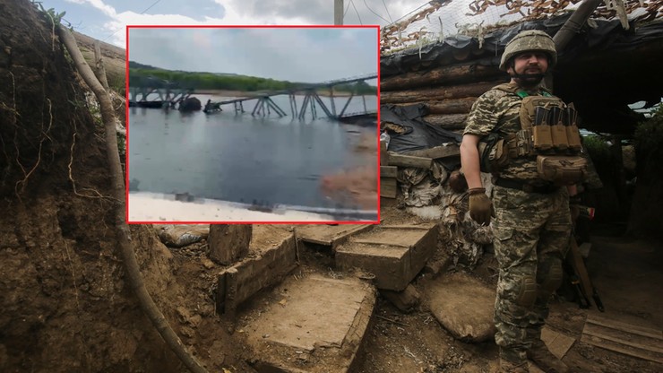Wojna w Ukrainie. Zniszczono most razem z rosyjskim transportem