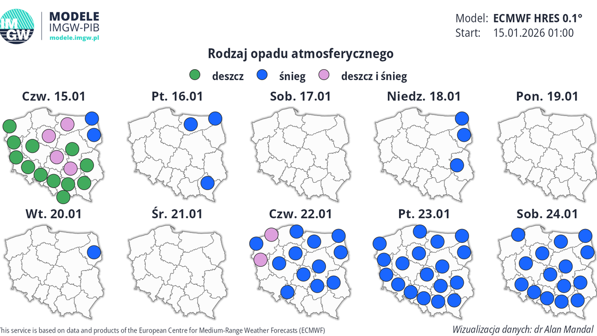 Zima wróci do Polski. Opadów śniegu w całym kraju możemy doświadczyć w drugiej połowie przyszłego tygodnia