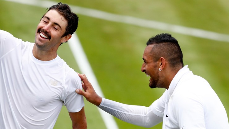 Wimbledon: Żarty na korcie. "Pogawędka" Kyrgiosa z kibicem (WIDEO)