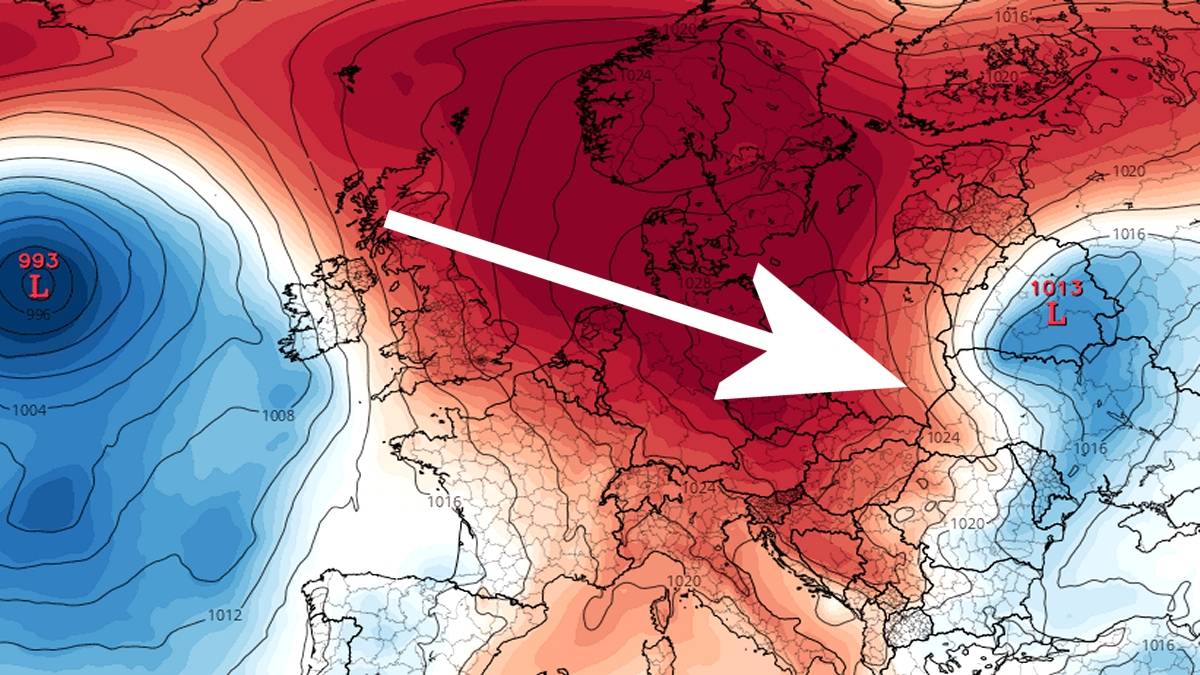 Wyż znad Wysp Brytyjskich zmierza nad Polskę. Fot. tropicaltidbits.com