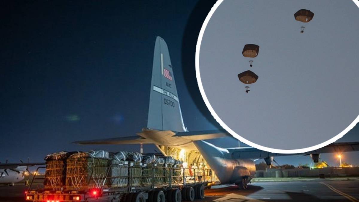 Unusual behavior by American forces.  Aid for Gaza fell from the sky