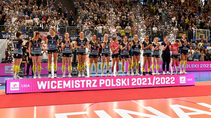Radość siatkarek Grupy Azoty Chemika Police po zdobyciu mistrzostwa Polski 2022