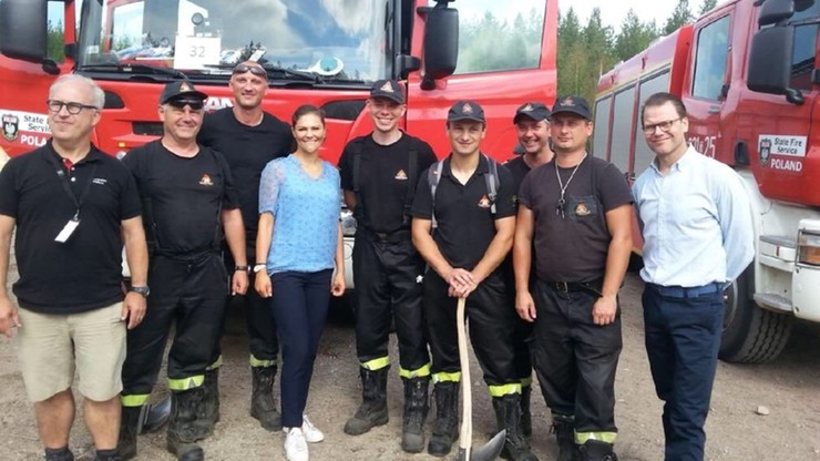 Szwedzka księżniczka odwiedziła strażaków z Polski. "Do końca życia nie zapomną tej misji"