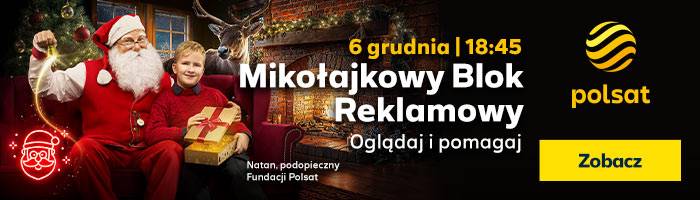 Mikołajkowy Blok Reklamowy 2025. Weź udział w naszej akcji 6 grudnia o godz. 18:45.