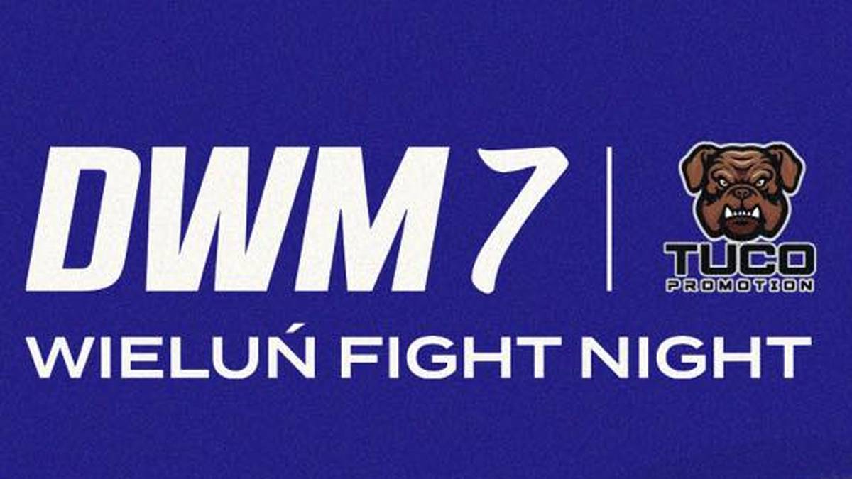Plakat gali bokserskiej DWM 7 z nazwiskami Czyżyk i Kamiński na pierwszym planie.