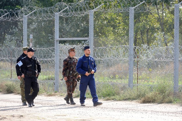 Polska straż graniczna strzeże węgierskiej granicy 