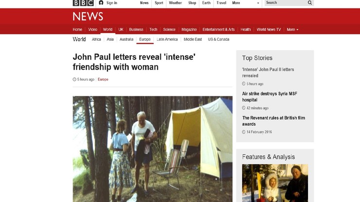 Jan Paweł II i "sekretne" listy do kobiety. Film BBC o przyjaźniach papieża [AKTUALIZACJA]