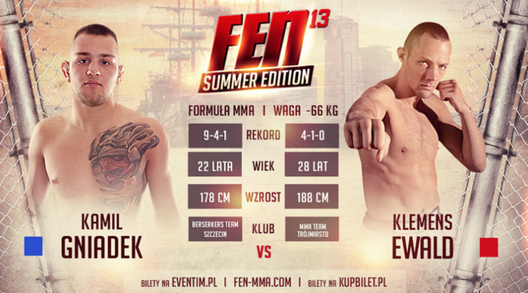 FEN 13: Gniadek vs. Ewald w rozpisce gali Summer Edition!