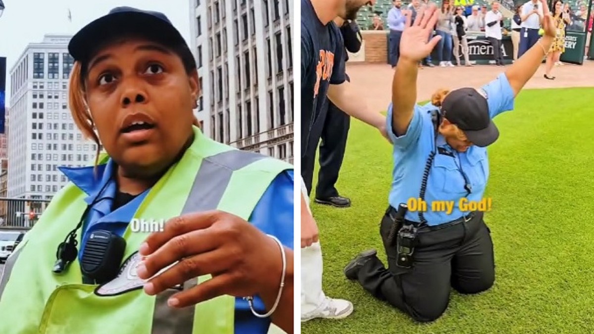 USA: TikToker podwójnie zaskoczył policjantkę. Ze szczęścia padła na kolana
