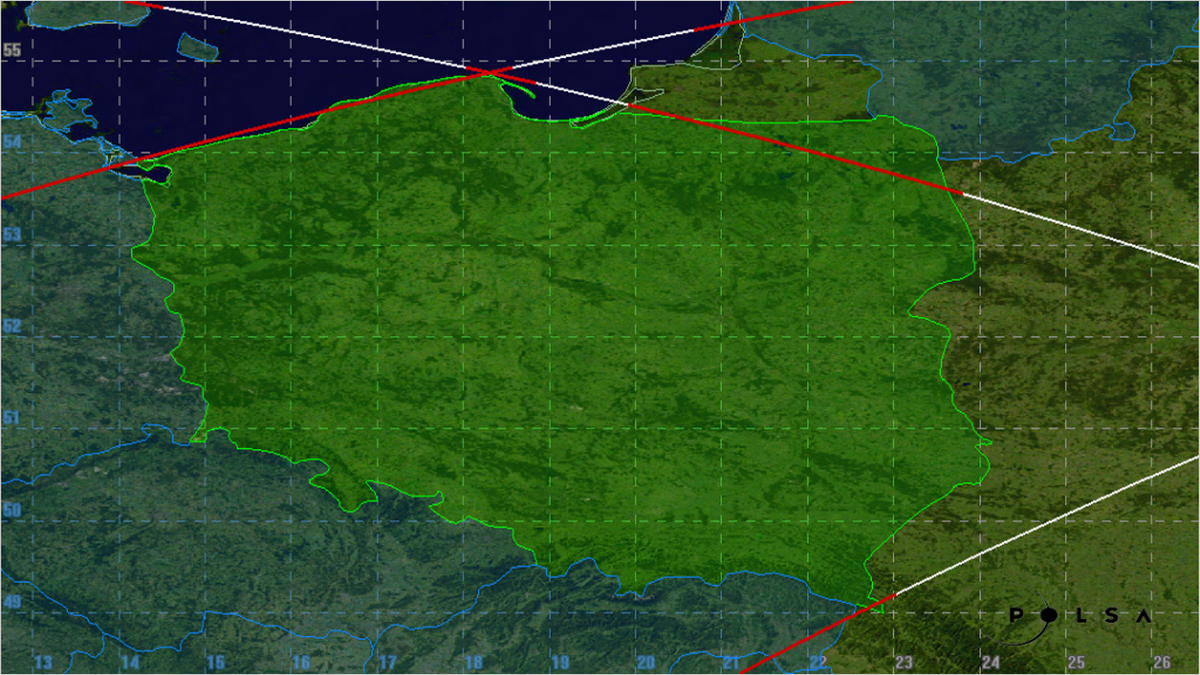 Przewidywane trajektorie przelotu chińskiej rakiety