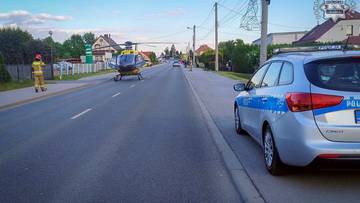 Ucieczka przed policją zakończona wypadkiem. Lądował śmigłowiec LPR