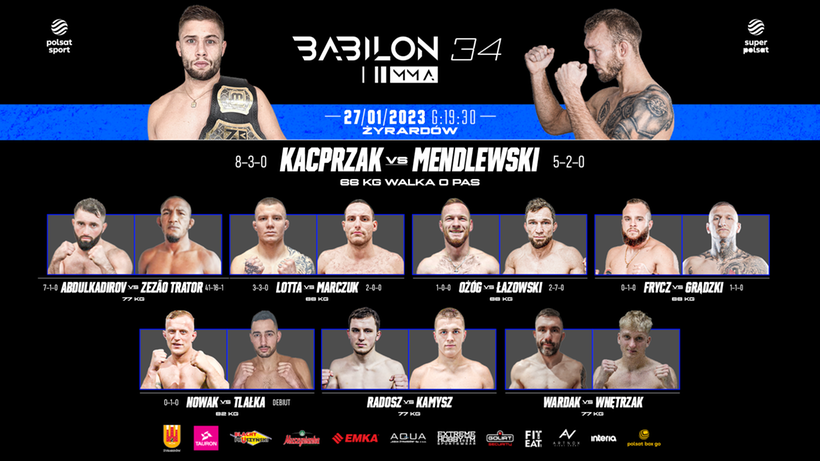 Babilon MMA 34. Pełna karta walk gali w Żyrardowie