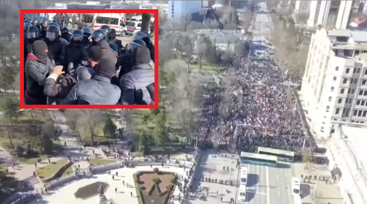 Mołdawia. Kolejne prorosyjskie protesty w Kiszyniowie.  Starcia, zamieszki, tysiące osób na ulicach