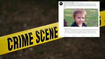 USA. Tajemnicza śmierć dwulatka. Zniknął z domu w środku nocy, został znaleziony martwy